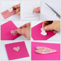 Scrapbook adhesives 3D Foam Hearts, 48 pcs heart shaped foam for  embellishing