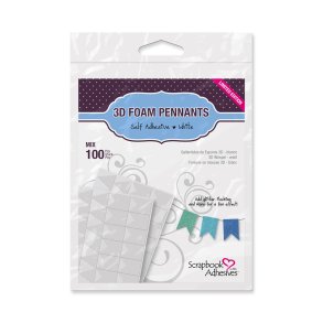 Scrapbook adhesives 3D Foam Strips, White, 76 pcs double-sided adhesive foam  strips