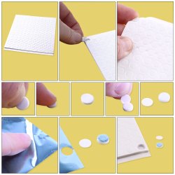 3D Skum cirkler hvid mix pakke 