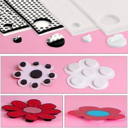 EK Success 3D Dots Foam Dot Adhesive-White Circles .125 Thick 126/Pkg