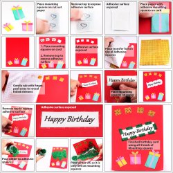 Mounting Squares Intitially Repositionable 1,000 Multi-Pack Set of 6