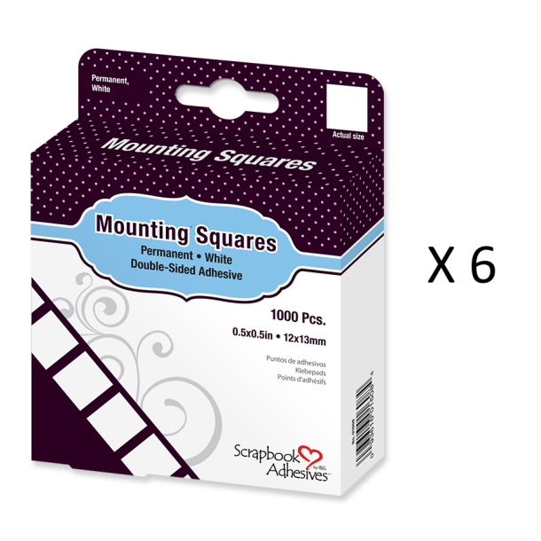 Mounting Squares Permanent 1000 pcs.