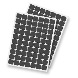 3D Foam Squares Black Regular Multi-Pack 10 pks