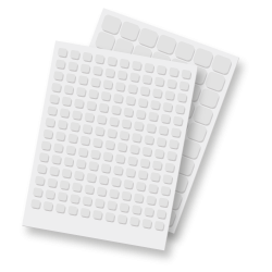 3D Foam Squares White Regular Multi-Pack 10 Pks