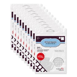 3D Foam Squares Hvid mix Multi-Pack 10 stk