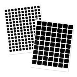 3D Foam Squares Black Mix