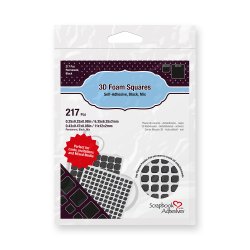 3D Foam Squares Thin Black Mix 