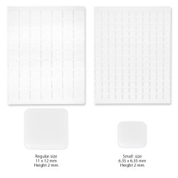 3D Foam Squares tynde hvid mix Multi-Pakke 10 stk