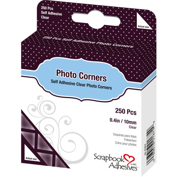 Self-Adhesive 250 Polypropylene Photo Corners Wedding Albums Card 10mm Clear 