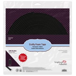 Crafty Foam Tape Black - 16.45M/2mm