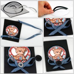 3D Foam Circle Frames Black