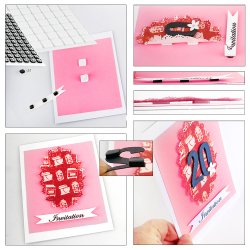 3D Foam Squares tynde hvid mix Multi-Pakke 10 stk