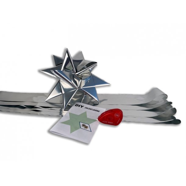 Do It Yourself Silver Foil Christmas Star 2 pcs