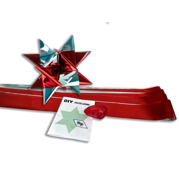DIY 2 large Christmas Stars, Silver/ Red