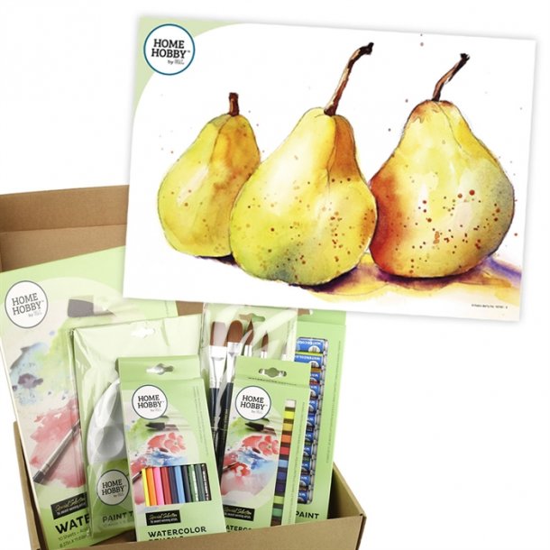 Watercolor Studio Kit  Trio of Pears by Kristin Ranney  Beginner