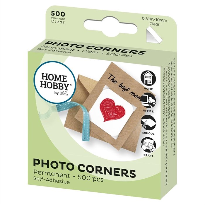 Aneco Transparent Photo Corners Clear Picture Mounting Corner Stickers for DIY Album Scrapbook 500 Pieces/Pack Journal