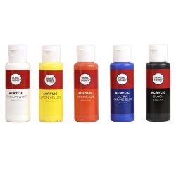 5 bottles of colorful Acrylic Paint - Buy now